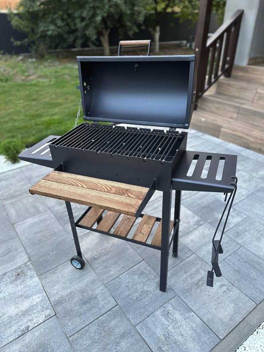 АКЦІЯ / Мангал з кришкою для барбекю та решіткою для гриля метал 4 мм