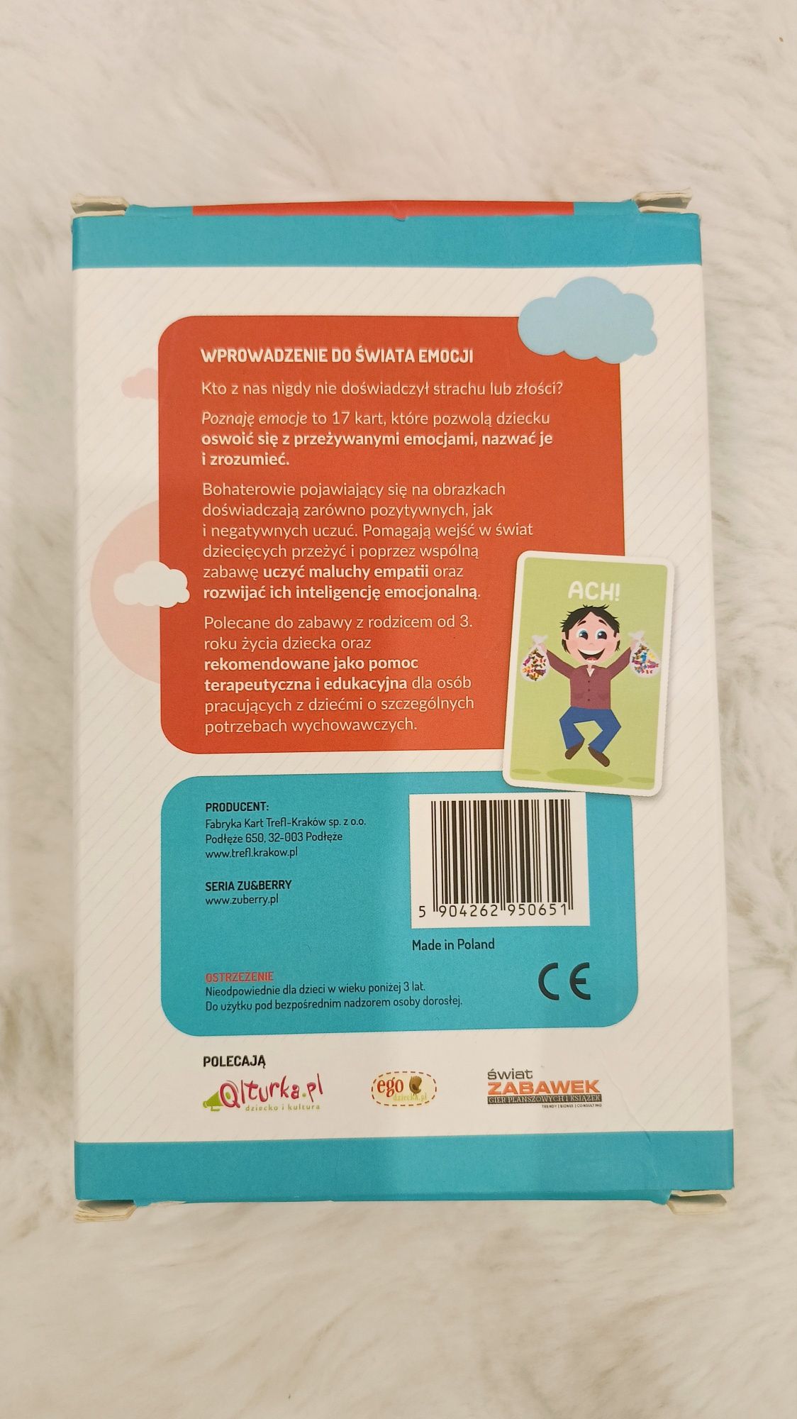 Gry edukacyjne: memory + karty emocji (komplet 3+) 1/2 ceny