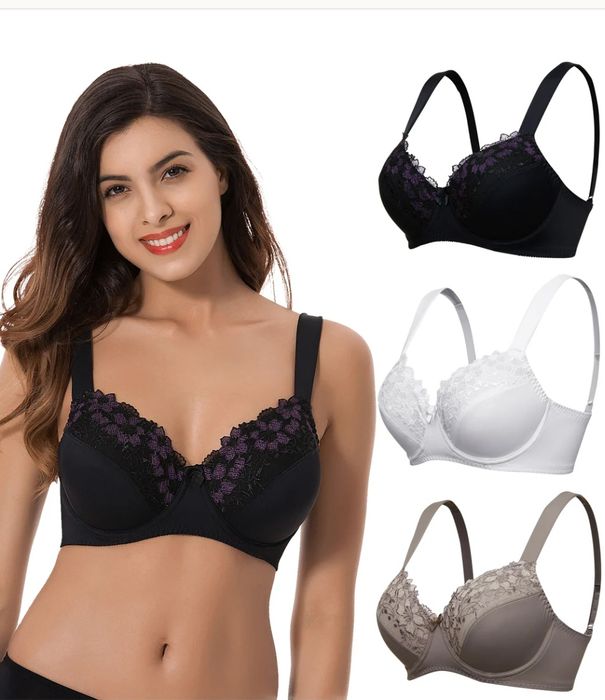 Бюстгальтер на кісточках з мереживною вишивкою