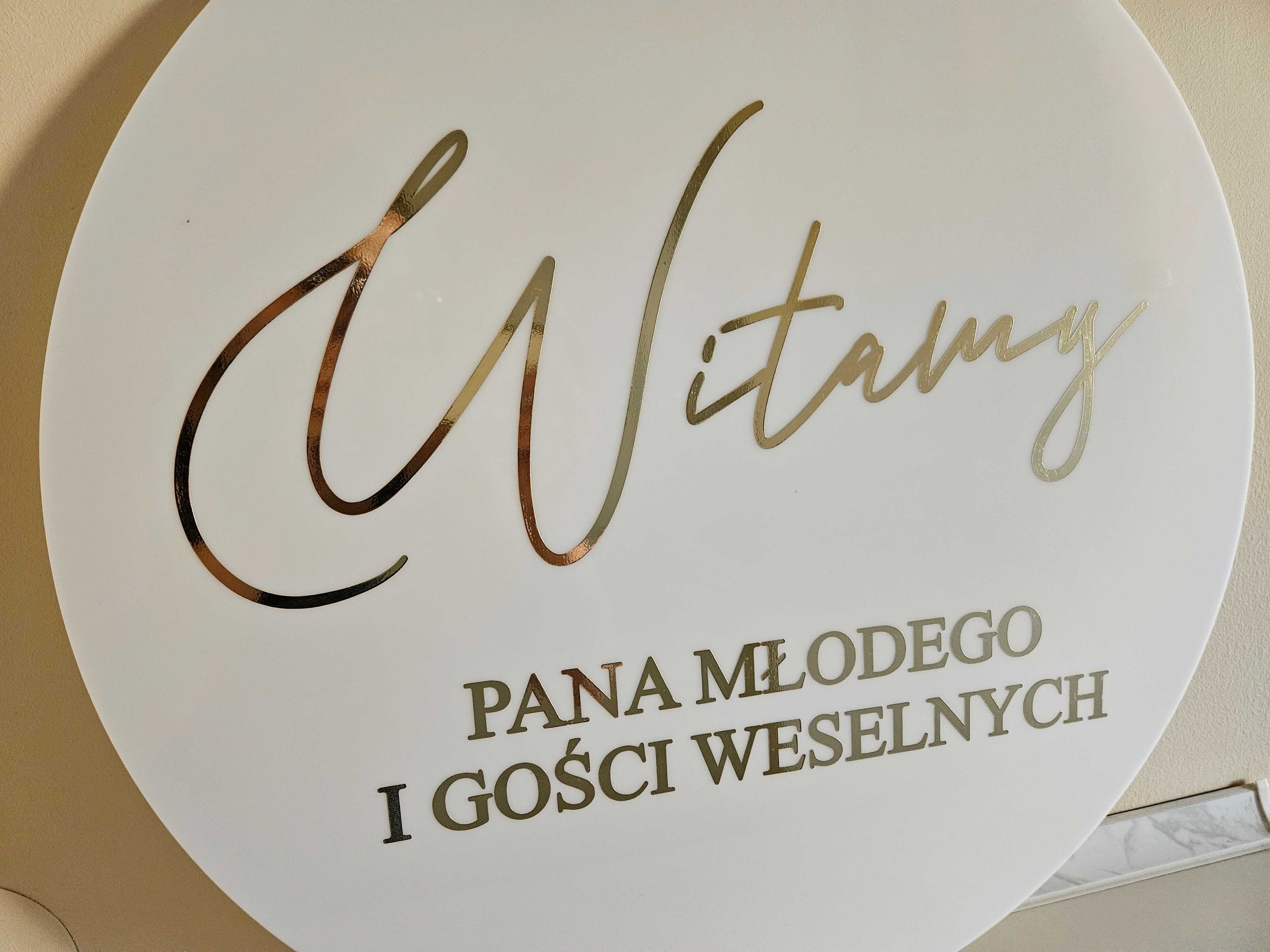 Tablica powitalna, Witamy Pana Młodego i Gości Weselnych