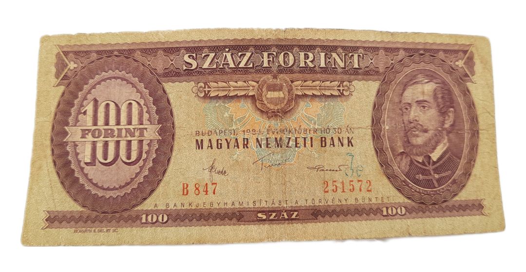 Stary Banknot kolekcjonerski 100 forintów chyba 1984 Węgry