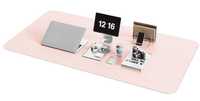 YSAGi Podkładka na biurko sztuczna skóra antypoślizgowa 120x60cm róż