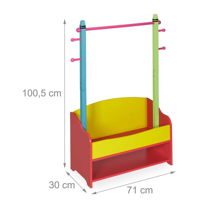 Dziecięcy wieszak na ubrania z półkami Relaxdays