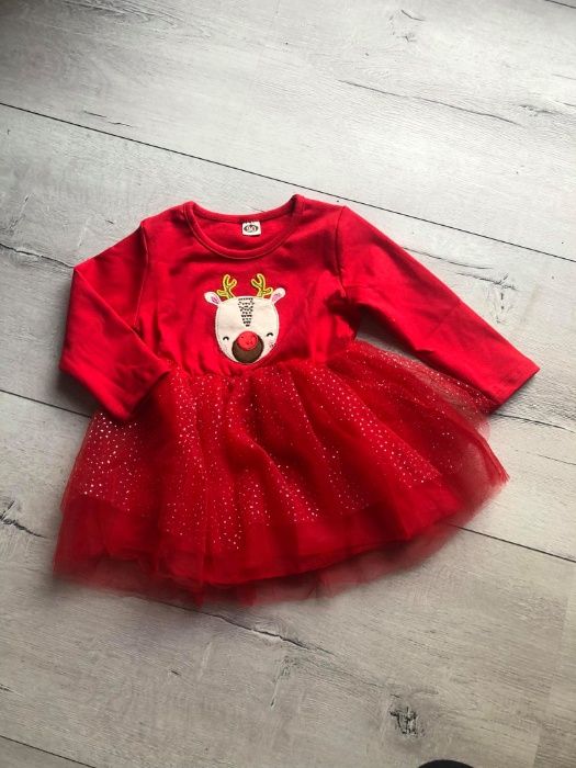 Sukienka świąteczna dziewczynka, rozmiar 80