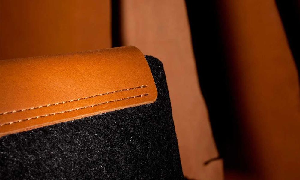 Ekskluzywne etui pokrowiec na laptopa MUJJO skóra + filc