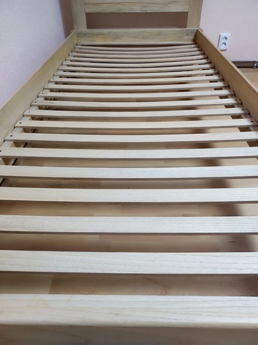 Дерев'яне ліжко з ЯСЕНА + МАТРАЦ