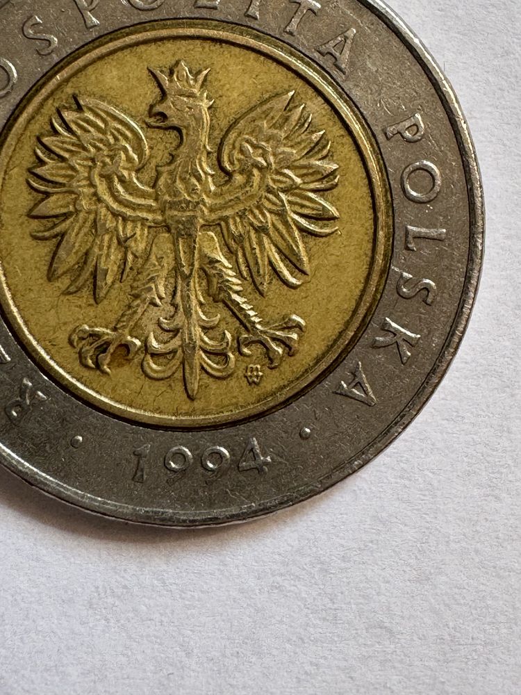 moneta 5 zł 1994 rok | destrukt kolekcjonerska