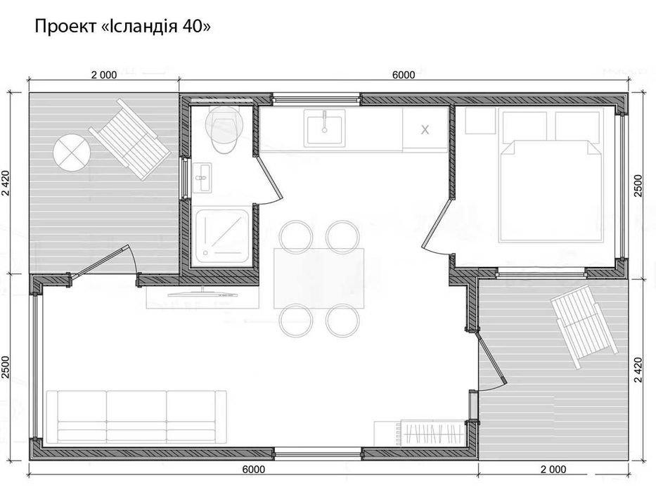 Модульний будинок/дім ІСЛАНДІЯ 45 м²