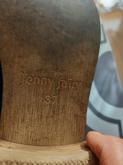 Skórzane lekko ocieplane czarne sztyblety Jenny fairy  rozmiar 37