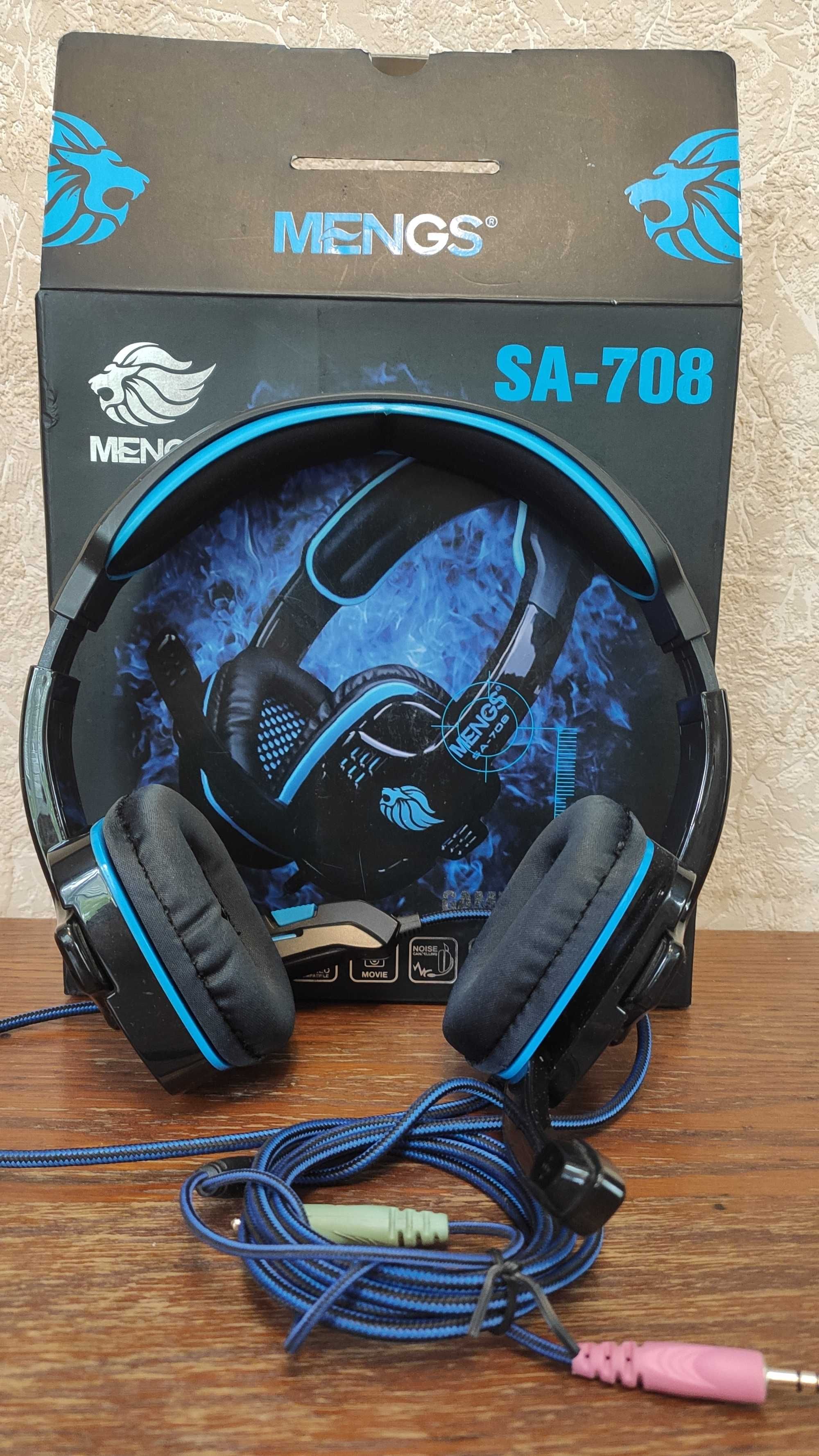 Навушники з мікрофоном Mengs (Sades) SA-708 ігрові