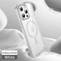 Білий прозорий чохол для iPhone 12 Magsafe