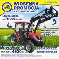 LOVOL M404 z ładowaczem czołowym Ł-103 Agromasz. Wiosenna Promocja