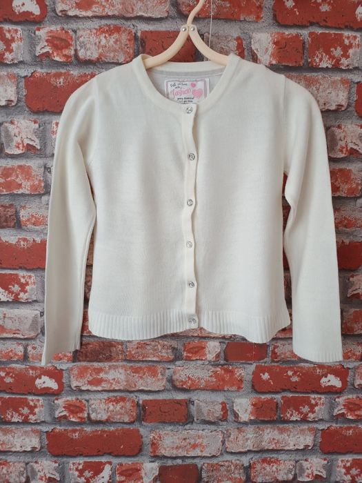 Sweterek dziewczęcy ecru