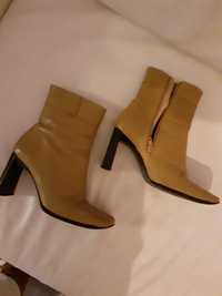 Botas tacão alto camel zara