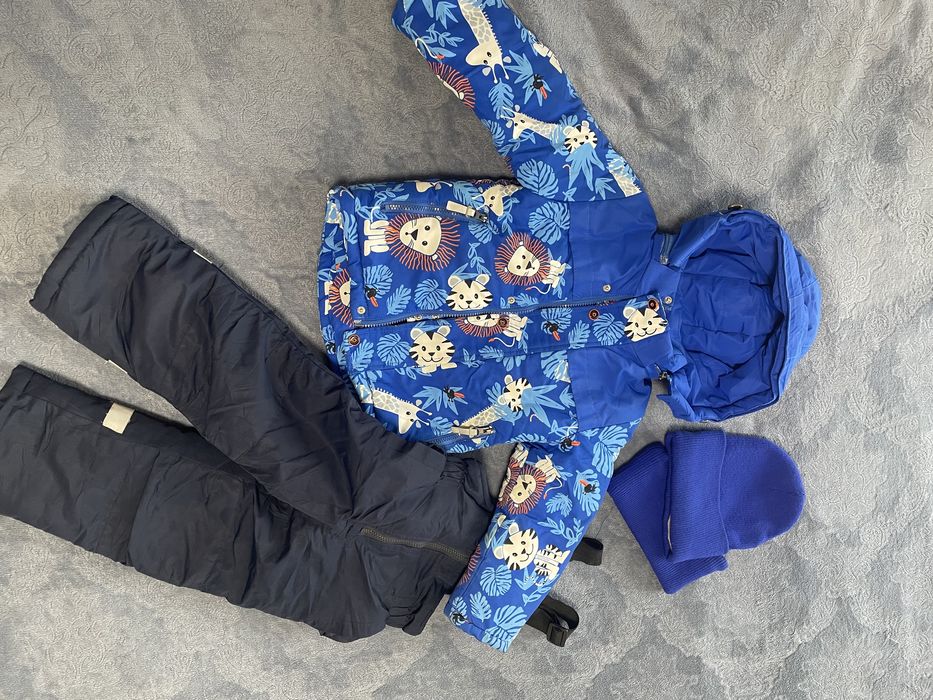 Зимовий комплект куртка комбінезон для хлопчика 98-104