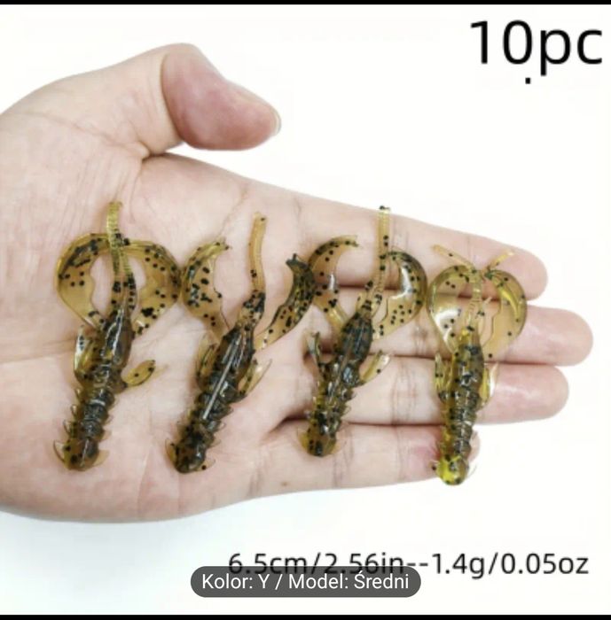 Wędkarstwo przynęty gumowe na spinning (10 szt.) – 6.5 cm, 1.4g