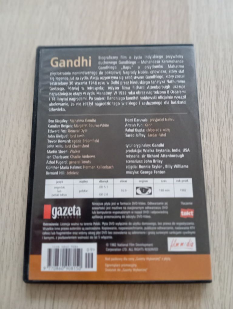 Gandhi, film DVD, stan bdb