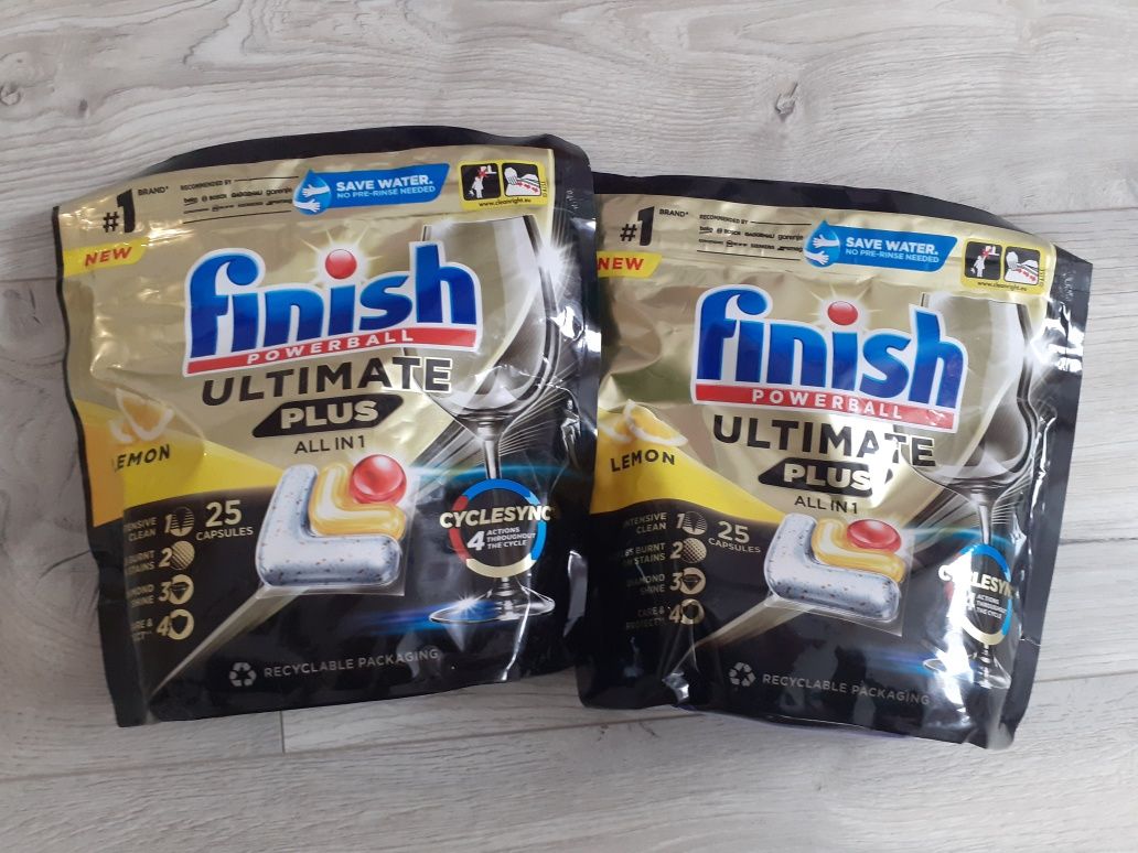 Finish powerball ultimate plus allin1 Lemon zestaw 2 opak po 25