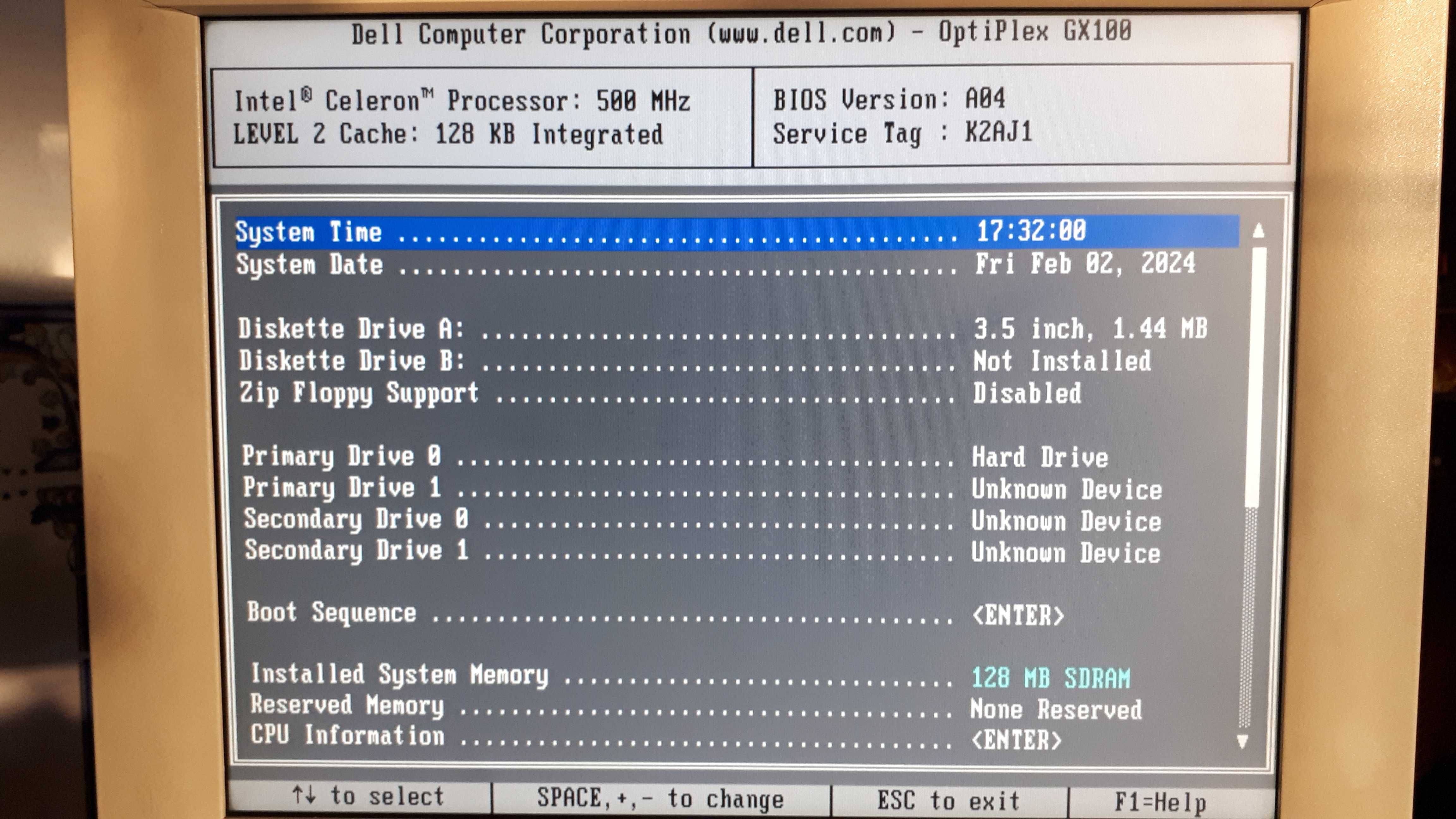 Desktop Dell Optiplex GX100