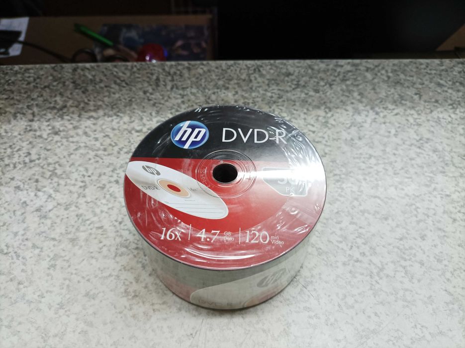 HP( Hewlett-Packard) 50 дисков DVD-R 4,7GB/120MIN/16 в балке.