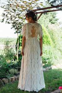 Suknia ślubna Joanna Niemiec, r. 36 - koronkowa, boho, rustykalna