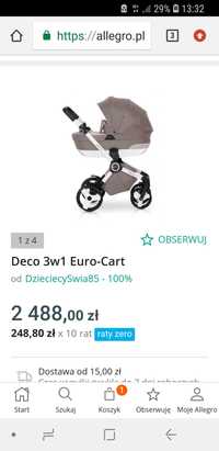 Wózek Eurocart Deco 3w1
