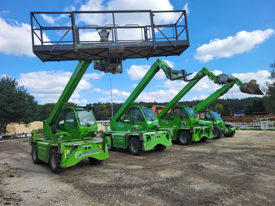 wynajem ładowarek teleskopowych Merlo JCB ładowarki obrotowe Manitou