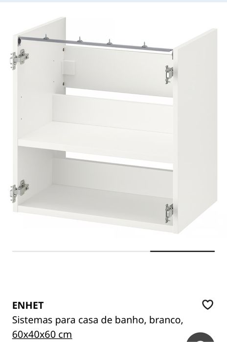 Armario para lavatorio Enhet s/ porta, novo