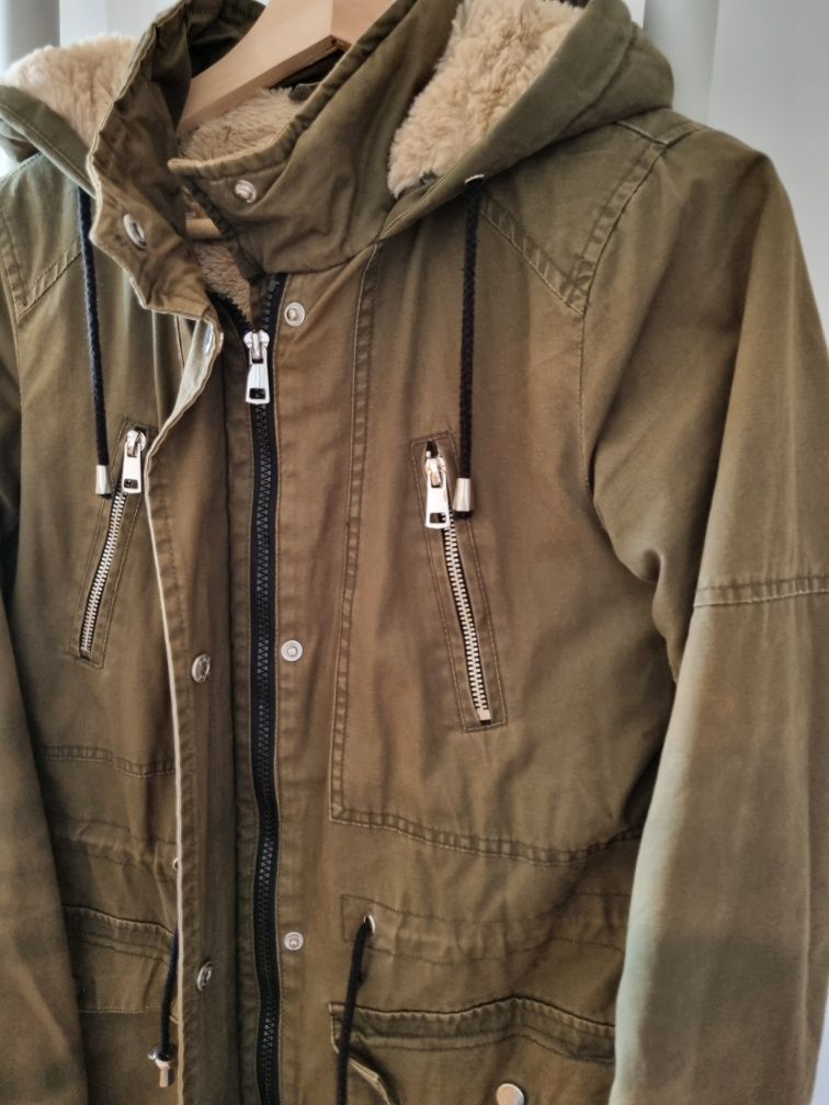 Parka casaco  verde caqui