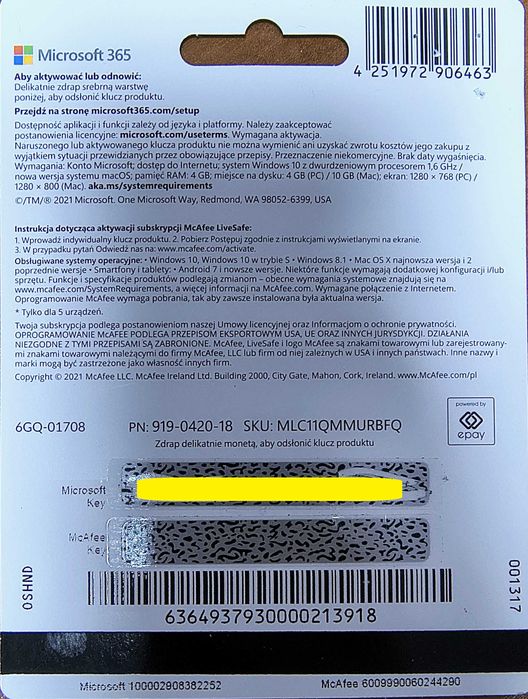 McAfee LiveSafe – subskrypcja na rok