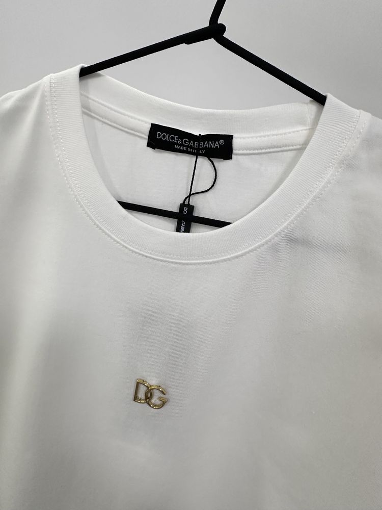 Футболка DG біла, чорна/Dolce&Gabbana