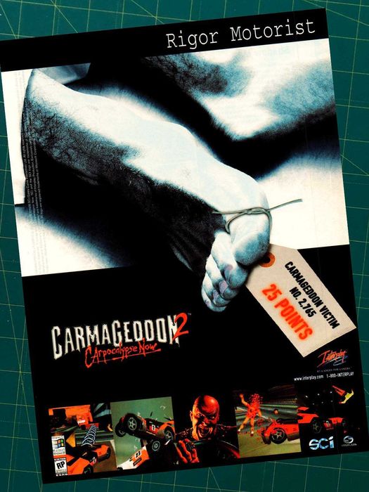 Журнальный постер реклама Alien Twisted Metal c&c red alert wcw n64 a3