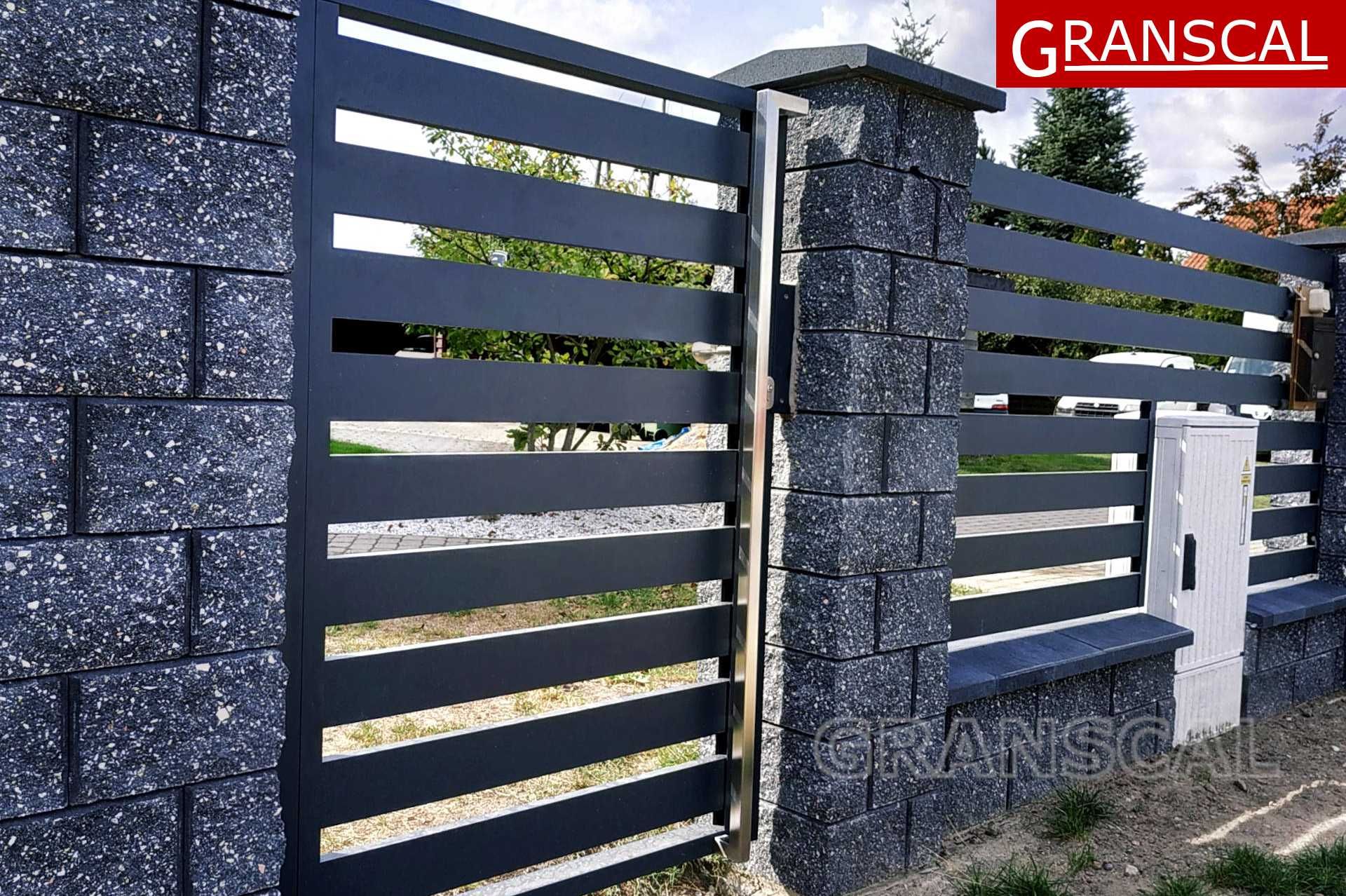 Ogrodzenie aluminiowe nowoczesne brama przesuwna furtka płot Poznań