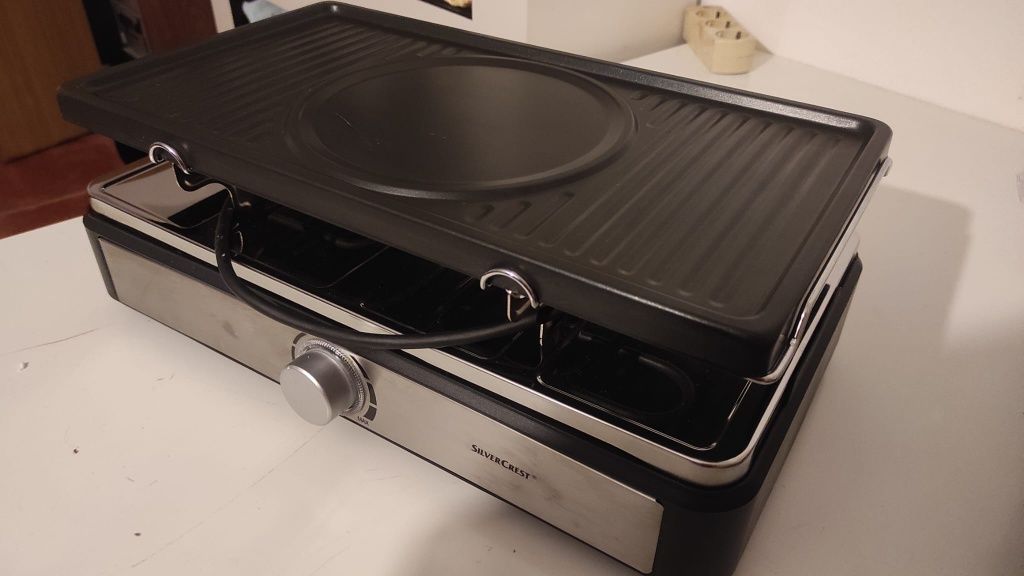 Raclette grelhador e fondue 1400w Silvercrest