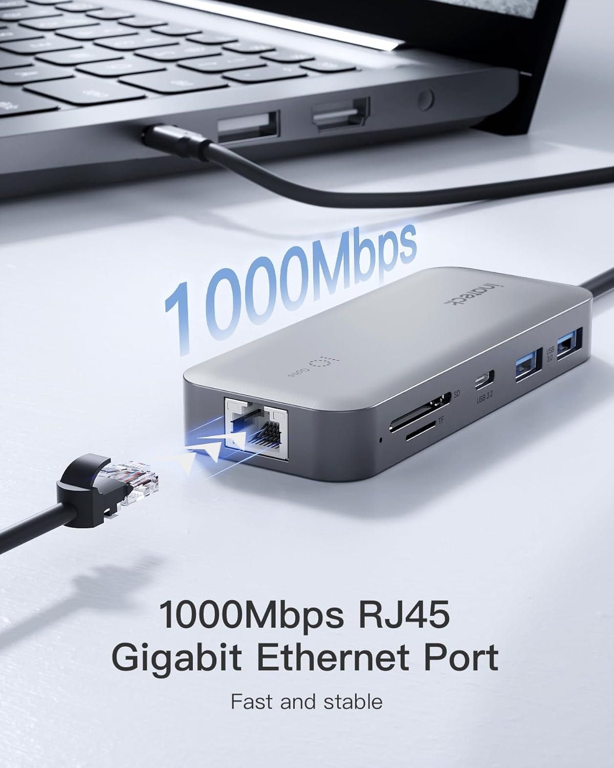 Inateck Hub USB C 10 w 1, 4K 60 Hz HDMI, stacja dokująca