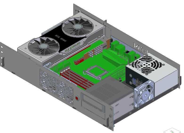 Obudowa RACK do szafy 19 cali R-CASE 4 RAW / Serwer 2U pod mATX/ITX