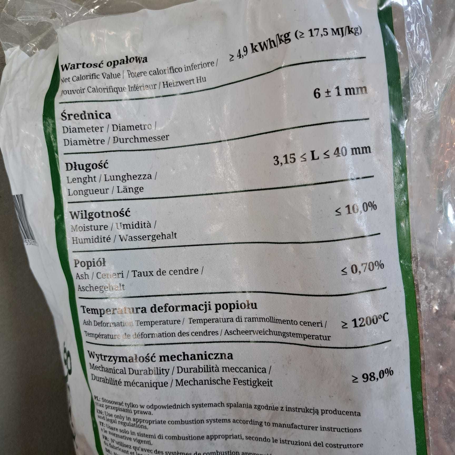 Pelet Igła Premium, certyfikat, lider na rynku, sprawdzony sprzedawca