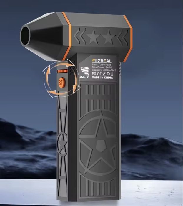 Mocna dmuchawa FIIZREAL X50 bezszczotkowa 57m/s 8000mAh 130tys obr/min