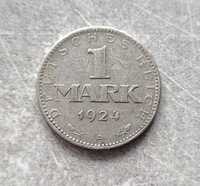 146) NIEMCY srebro - 1 Marka - 1924 r. - A