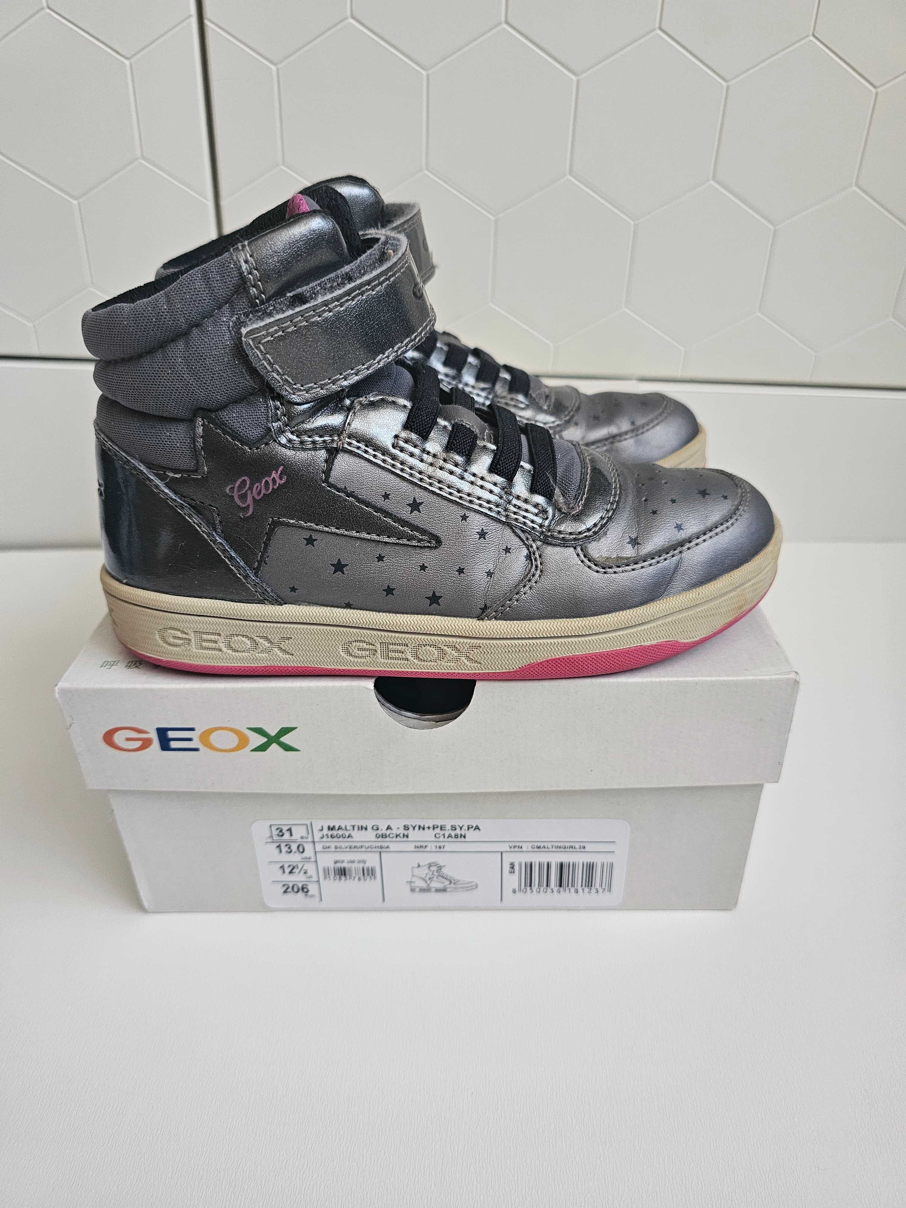 Geox sneakersy J Maltin Silver/Fuchsia roz. 31