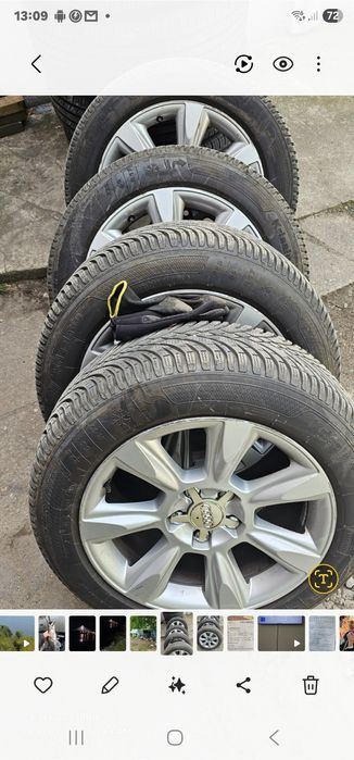 Kompletne koła (alu) 5x112,,opony zimowe Kleber  225x55x17