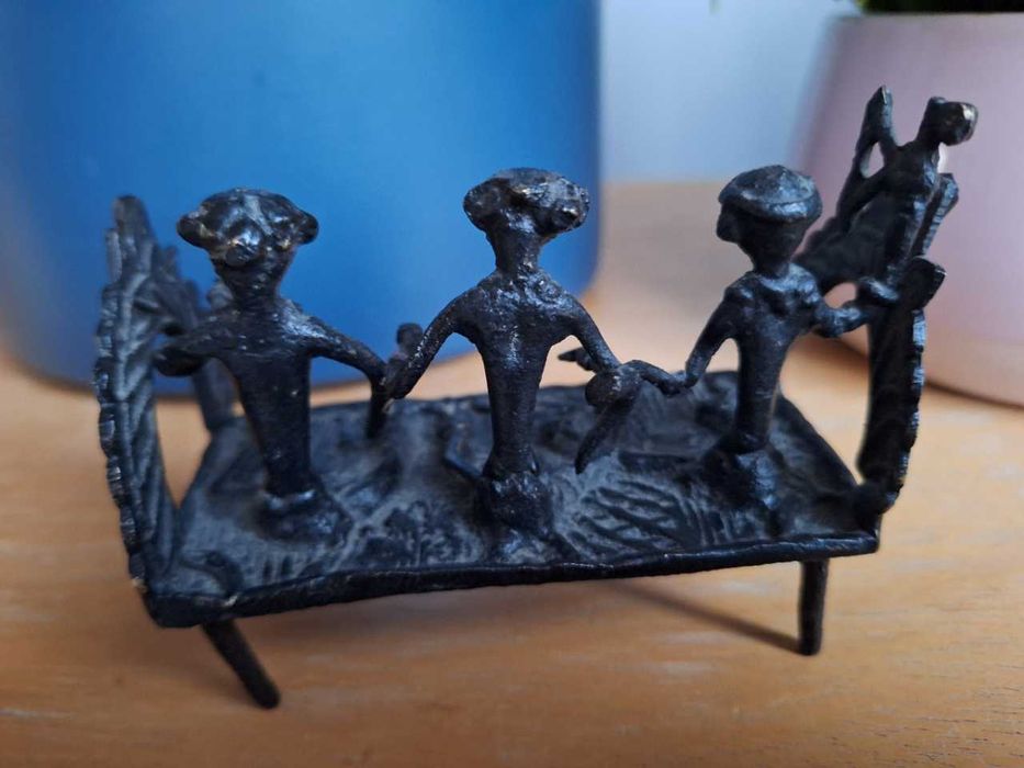 Mosiężna unikatowa sztuka figurka statuetka z Indii