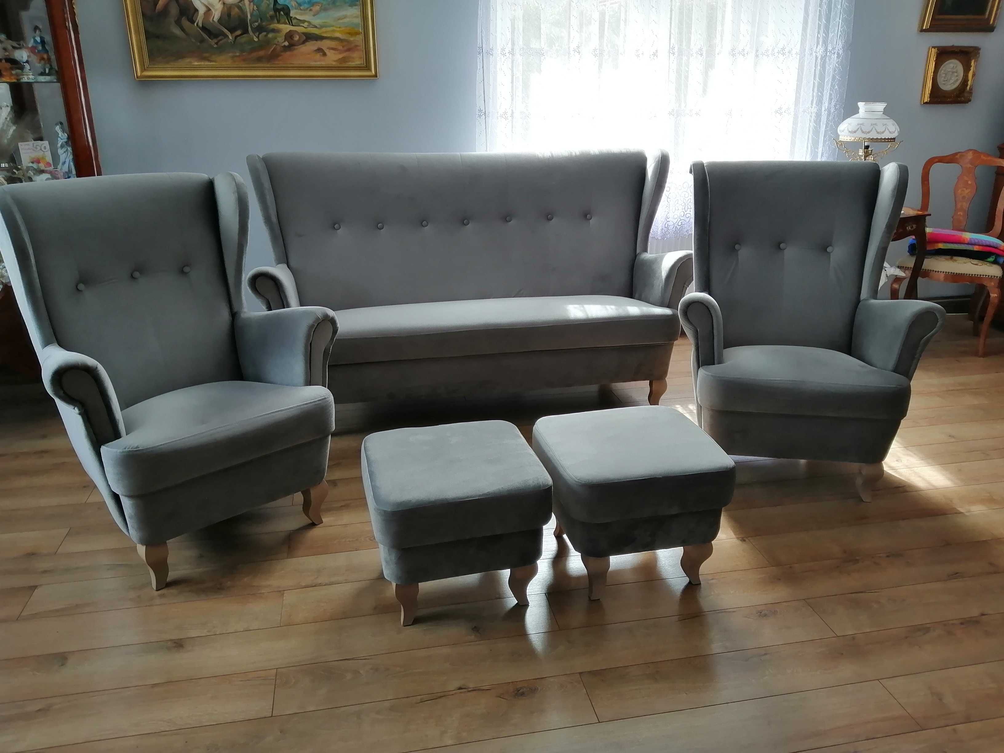 Komplet wypoczynkowy sofa i fotele