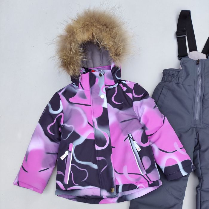 Зимовий термо комбінезон для дівчаток на зріст 86,92,98,104,110