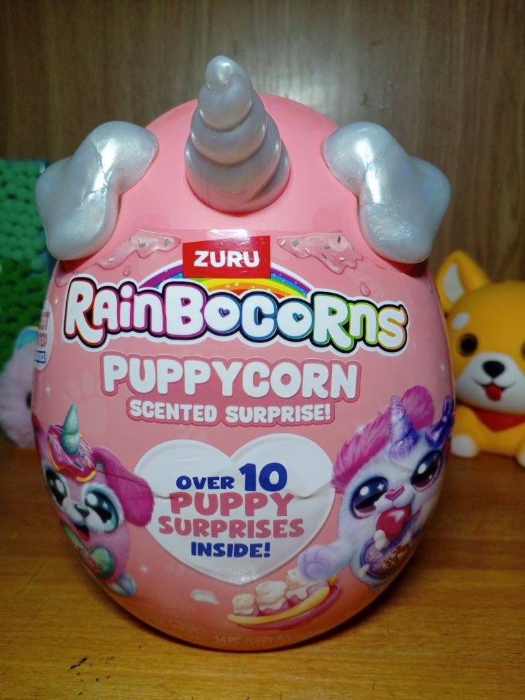 М'яка іграшка сюрприз Puppycorn, RainBocorns, цуцик в яйці, щ