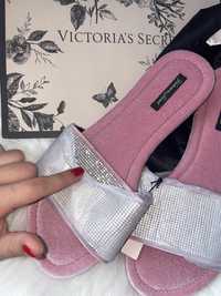 Victoria’s secret nowe z metką kapcie pantofle różowe z cyrkoniami dia