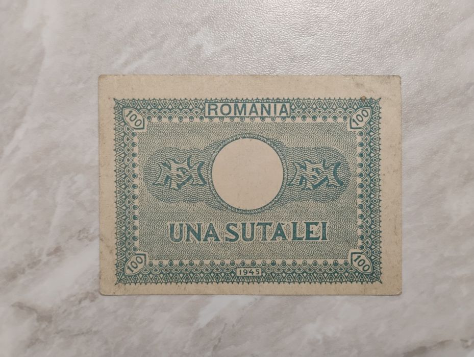 Banknot Rumunia - 100 lei z 1945 r.