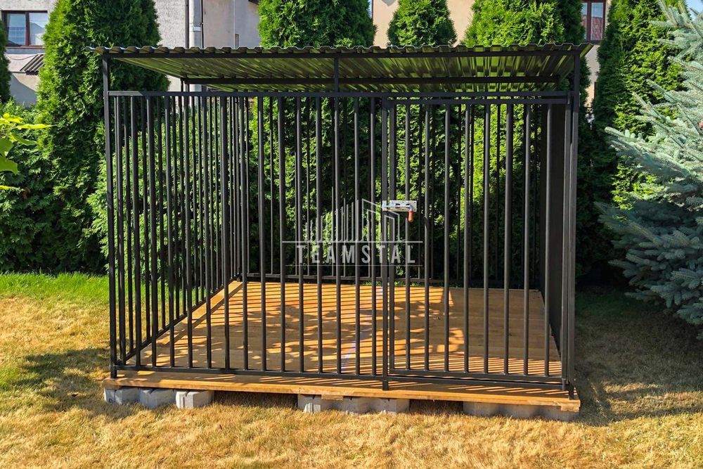 Kojec dla psów 2x2m - Drewniana podłoga TS676