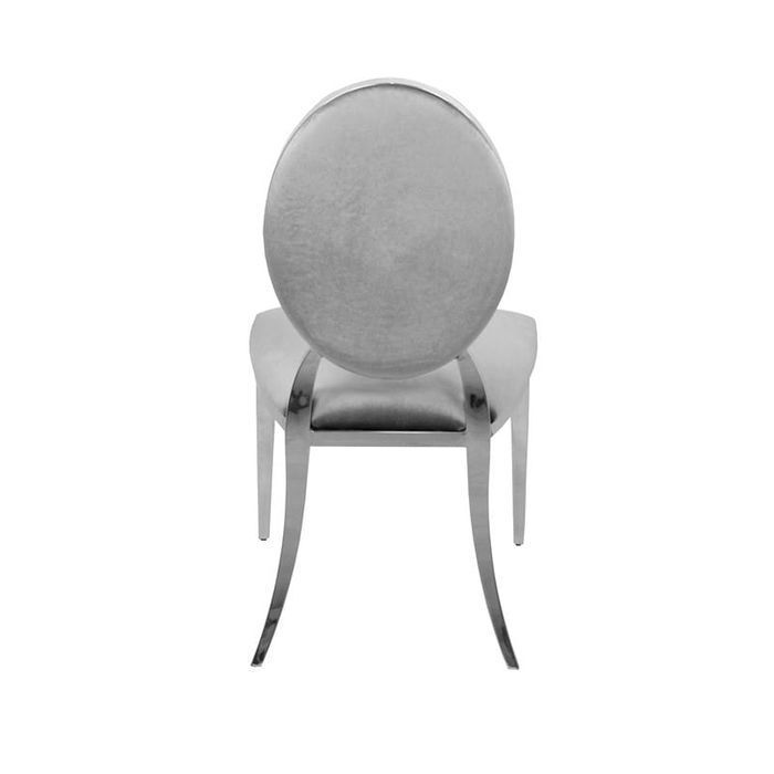 Krzesło Ludwik glamour Dark Grey do jadalni pikowane guzikami