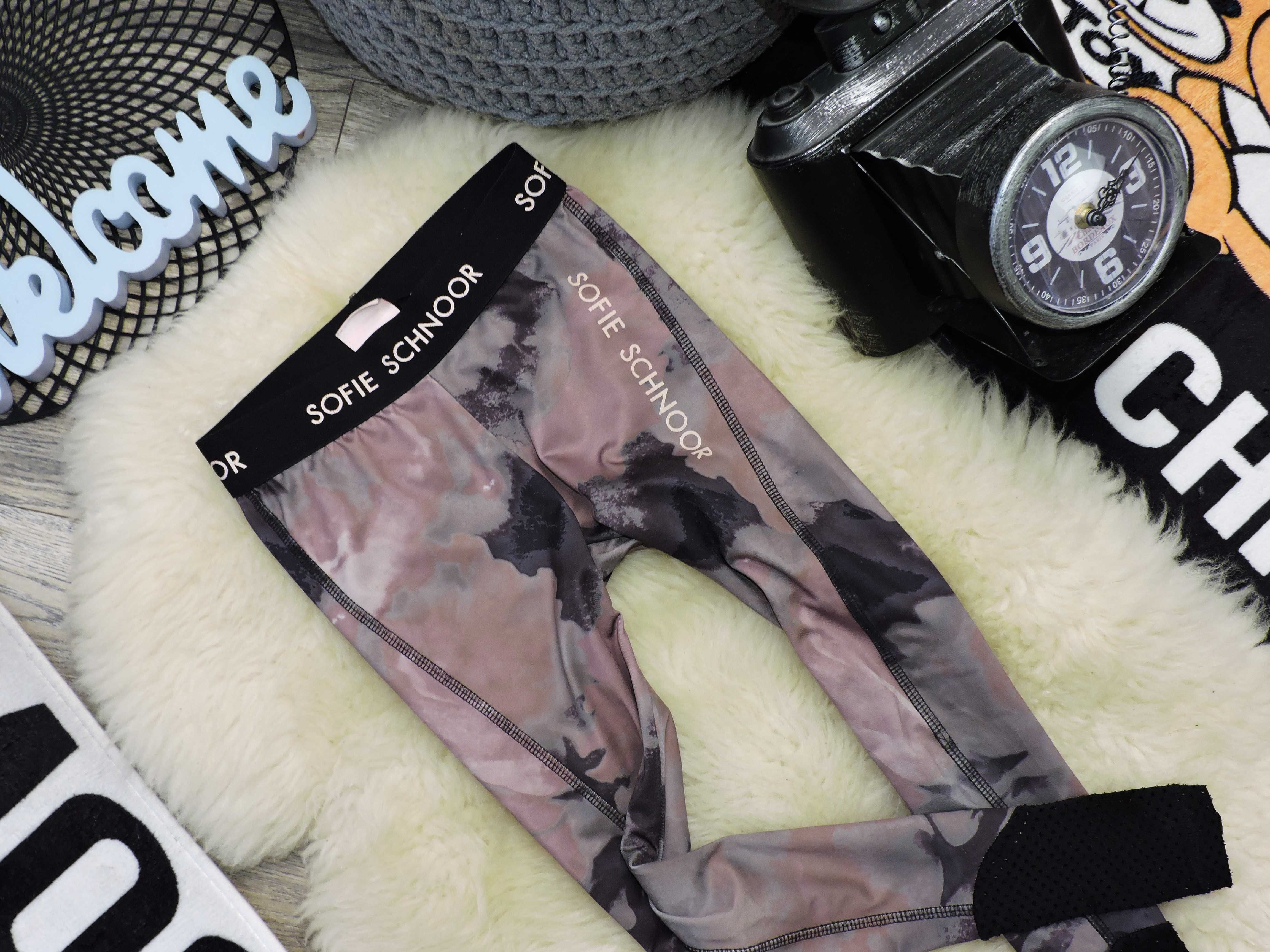 Sofie Schnoor - markowe legginsy logo , siateczka r 128